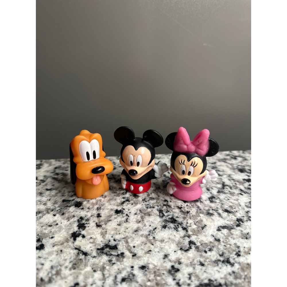 Disney Mickey Mouse Minnie Mouse Pluto Finger Puppets Figures Set‎